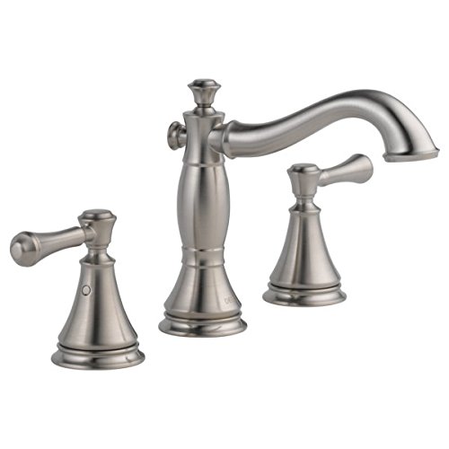 Delta Cassidy Brushed Nickel Bathroom Faucet 3 Hole, 8 Inch